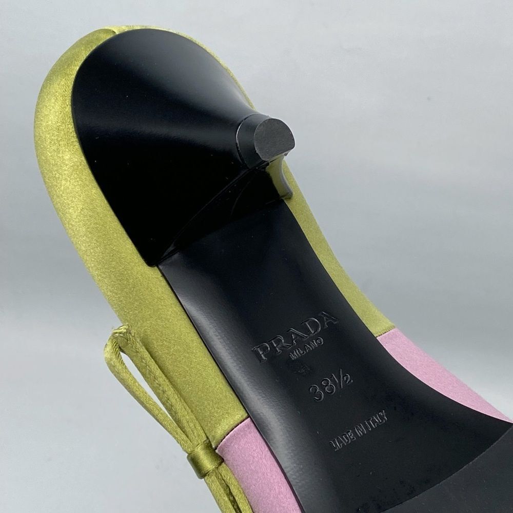 Prada Raso 50MM Colorblock Kitten Pumps size 38.5 - Picture 12 of 12